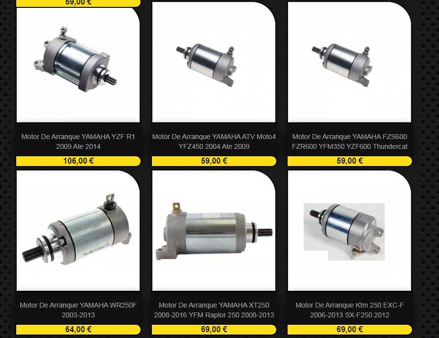 Motor de arranque WR250 CRF450 BmW 650 pegaso 650 R1