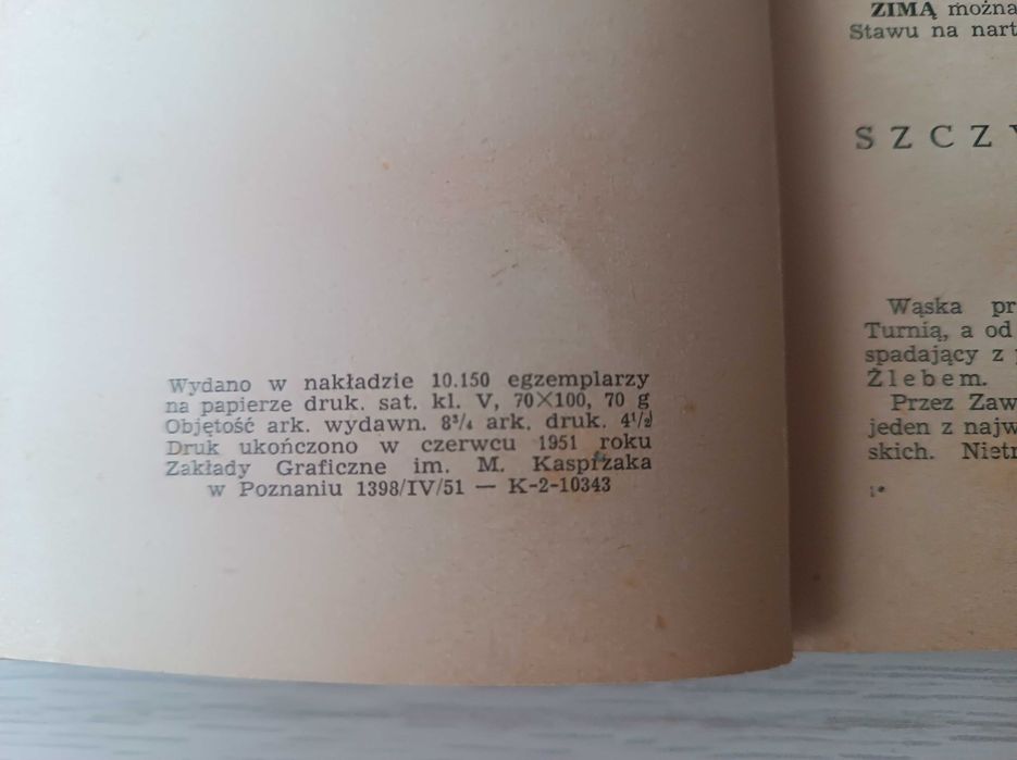 Przewodnik Tatry Wysokie z 1951 roku