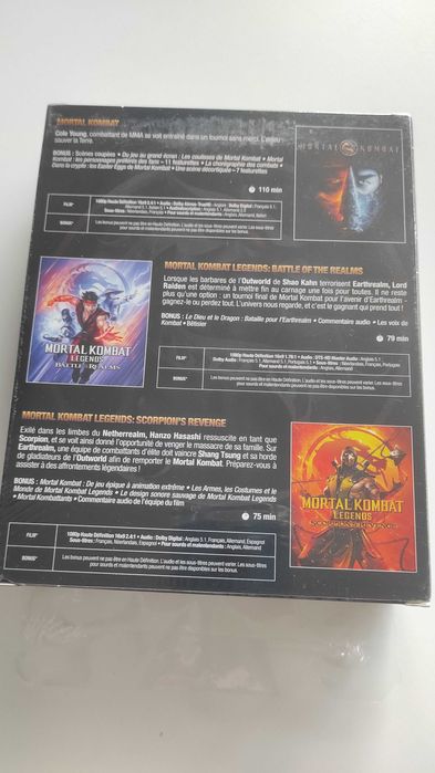 Pack 3x Mortal Kombat Blu-ray