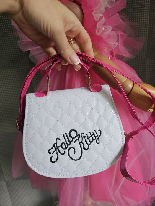 Дитяча Сумочка сумка косметичка Hello Kitty біла рожева для дівчинки