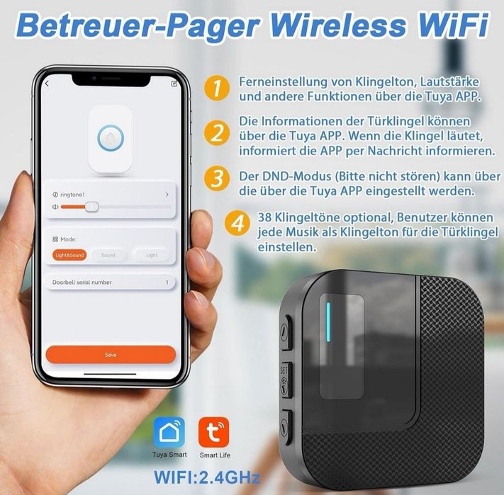 Przycisk SOS WiFi Tuya – inteligentny alarm dla seniora, opiekunów,