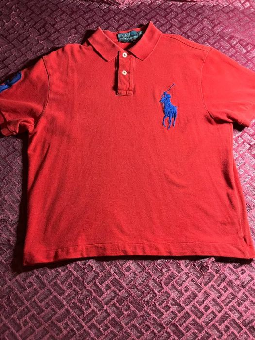 Поло від Ralph Lauren
Насичений червоний колір 
Стан 9/10
Велике лого