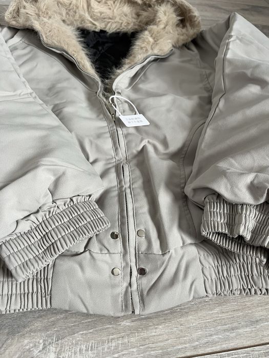 Бомбер сірий з мехом opium archive MA1 аляска куртка курточка