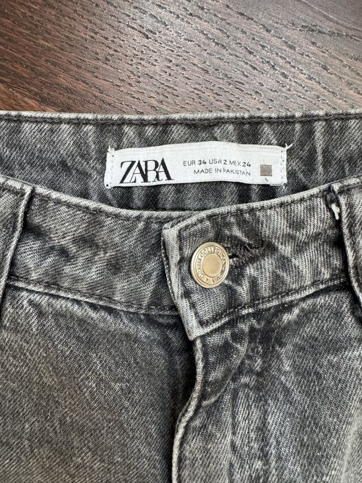 Сірі джинси mom fit Zara, розмір 34