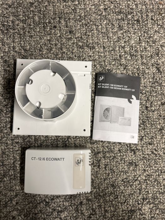 Extrator de WC da S&P silent 100 ecowatt de 12 V