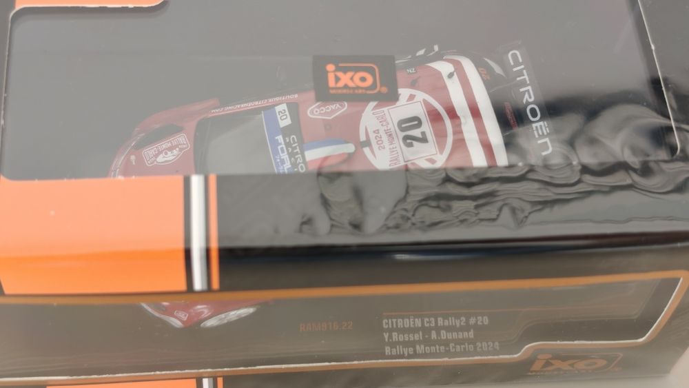Ixo 1:43 Citroën C3 Rally2 Yohan Rossel 1° WRC2 Rali Monte Carlo 2024