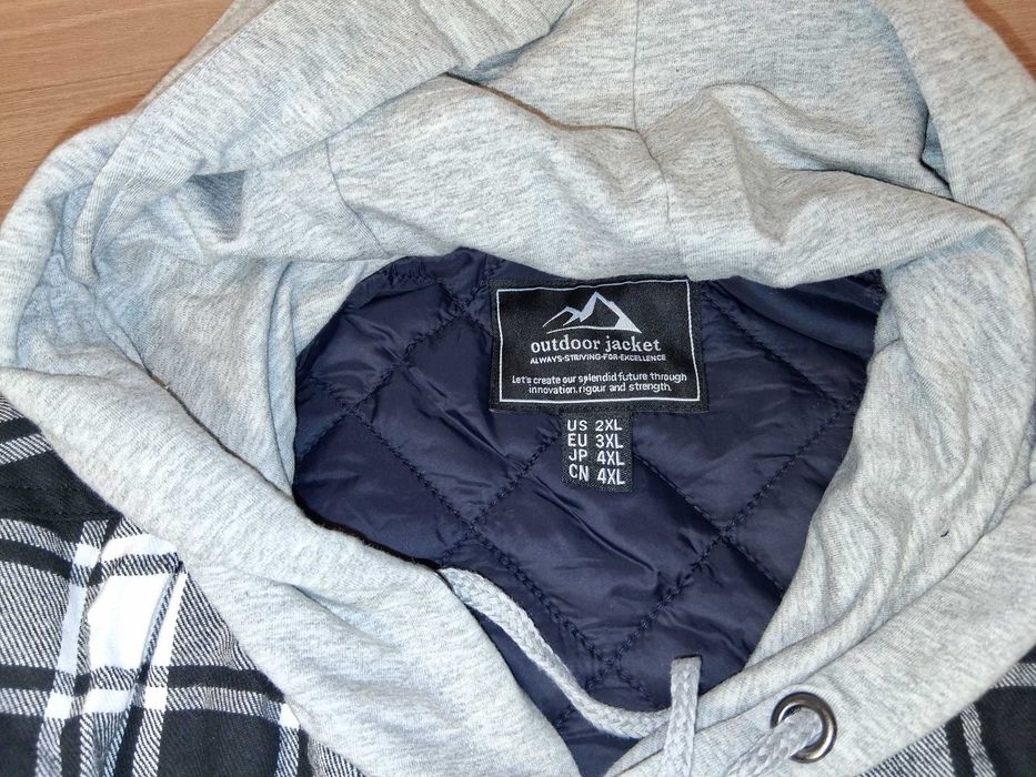 P134 Gruba Kurtka Koszula Flanelowa Kaptur MAGCOMSEN Męska 3XL Nowa