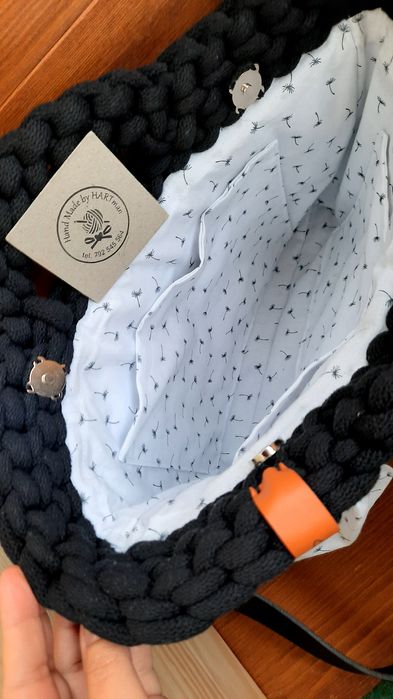 Jumbo torebka damska, sznurek rękodzieło,handmade