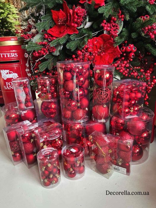 Новорічний декор. Ялинкові прикраси, кулі.