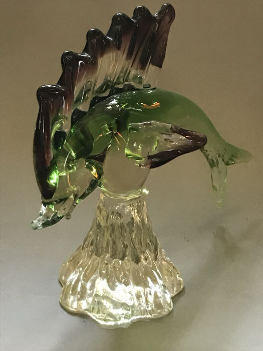 Szkło dekoracyjne figurka ryba Murano (?)