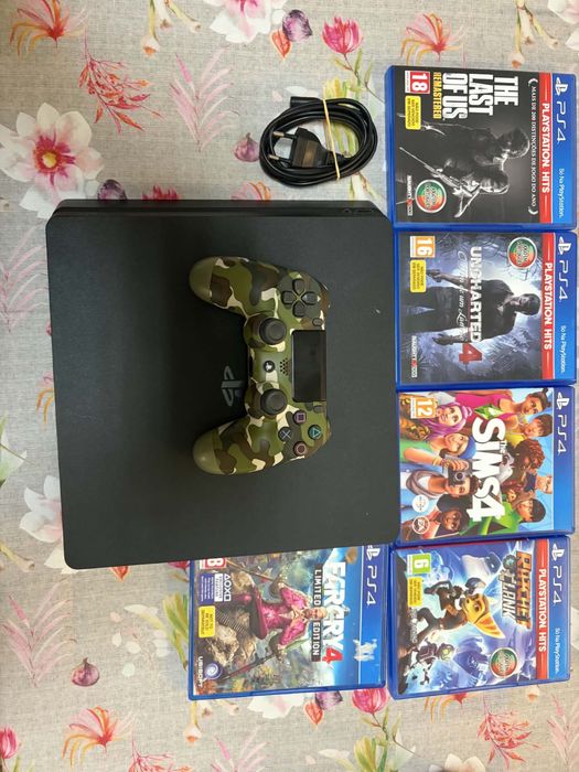 PlayStation 4 1TB + 5 Jogos +comando
