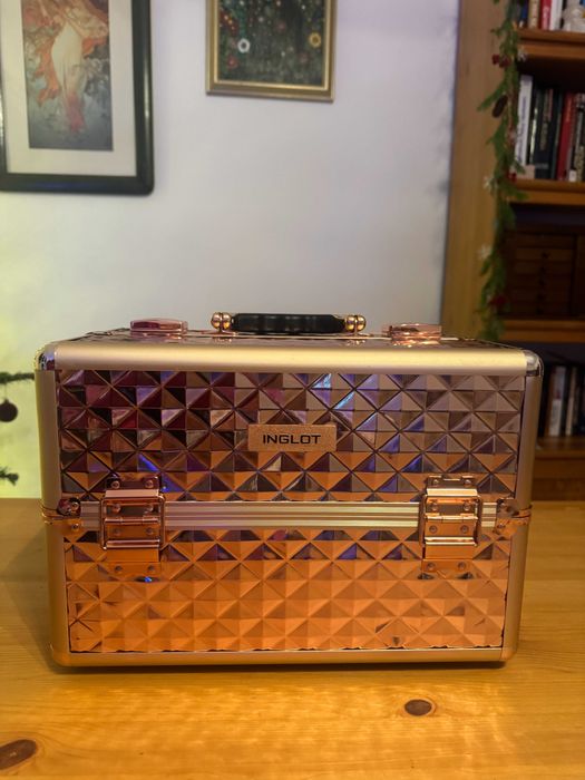 Kufer kosmetyczny diamentowy Rose Gold