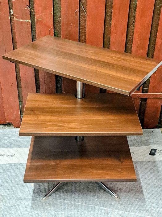 Kultowy stolik obrotowy RTV PRL barek 360° po renowacji – WSZYSTKIE BLATY NOWE!