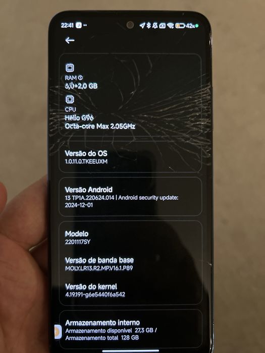 Xiaomi redmi 11S 6gb ram 128gb storage