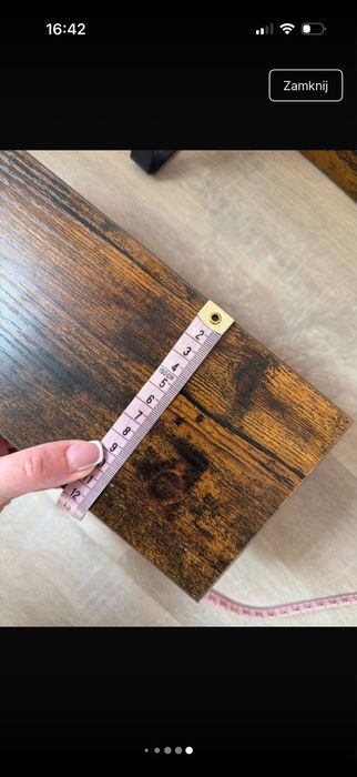 Zestaw trzech polek loft brązowe czarne