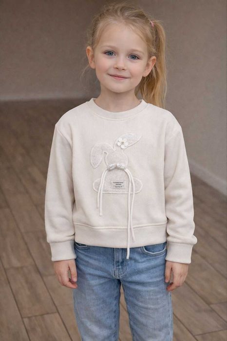 Кофта на дівчинку з м'ягково вельвету тепленька 116-128