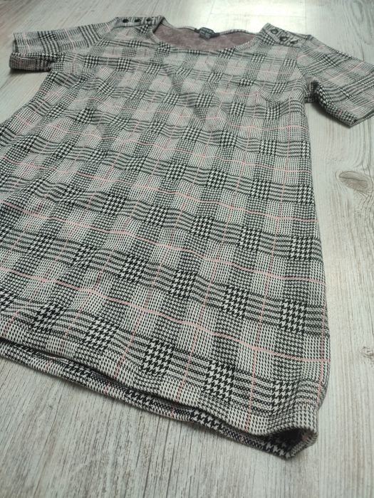 Esmara M 38 bluzka damska w kratę koszulka elegancka oversize S 36