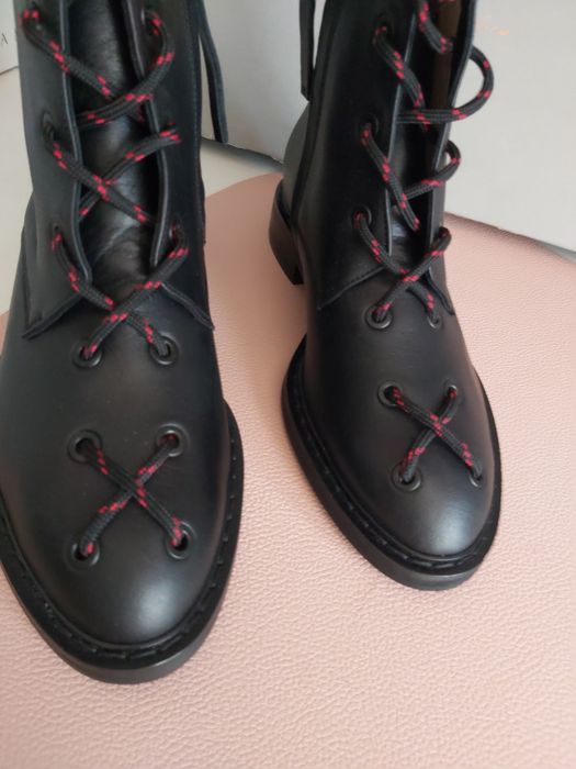 Botki L37 rozm 36 23cm skóra naturalna