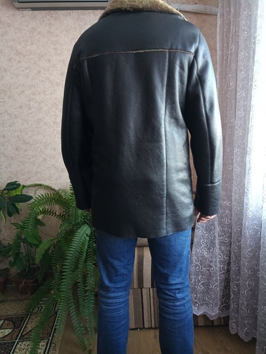 Чоловіча шкіряна дублянка