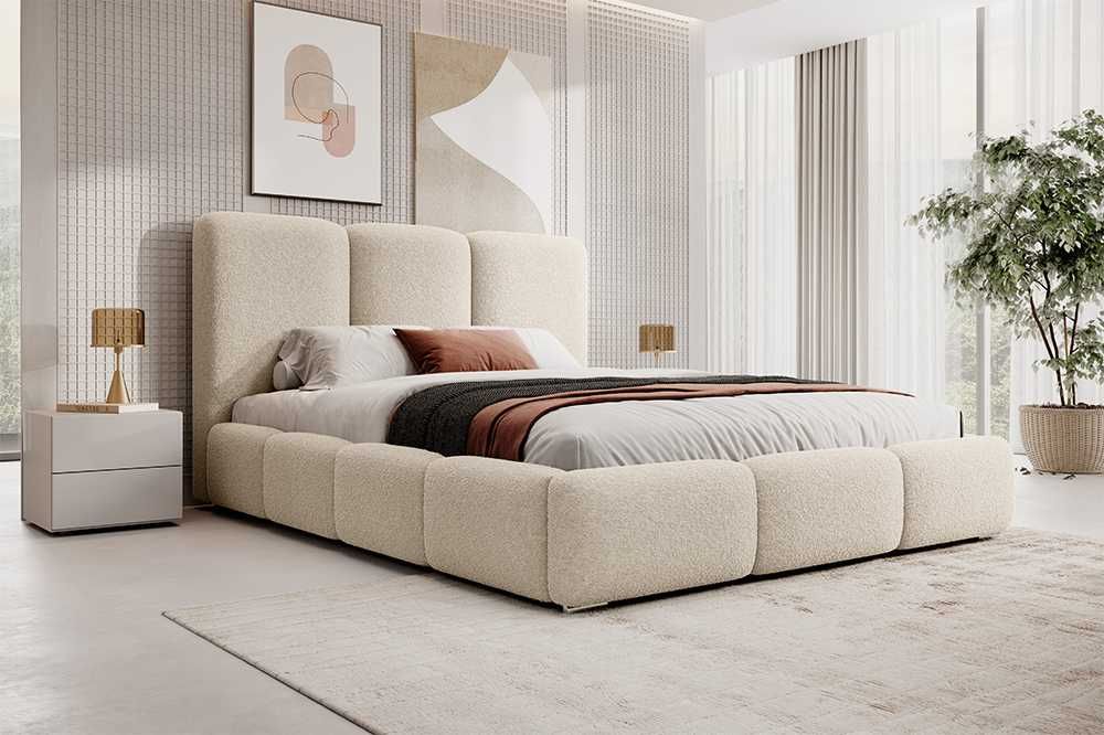 Łóżko tapicerowane ABBI z pojemnikiem na pościel DARMOWA DOSTAWA