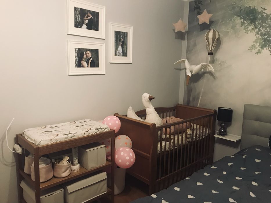 Łożeczko Woodies Noble Cot 120x60 Vintage + materac premium + przewijak + akcesoria