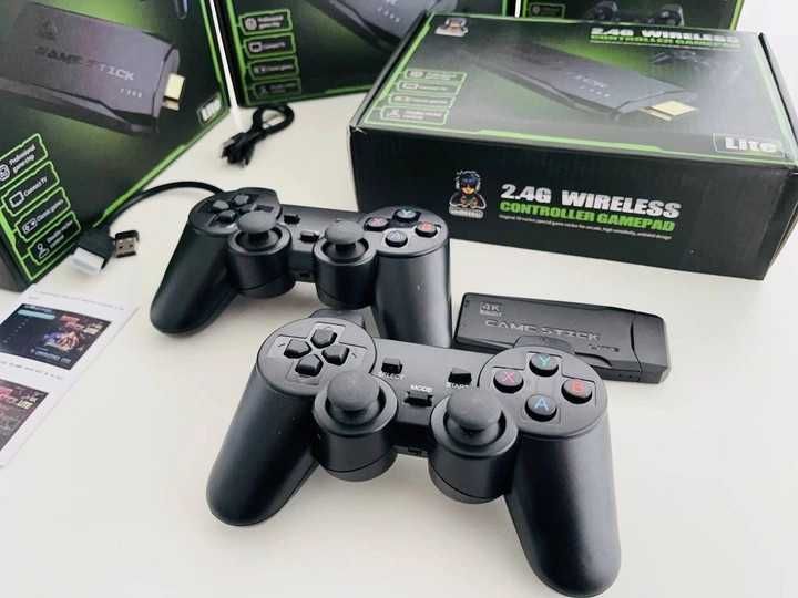 Игровая приставка M8 64gb Mini Game Stick 4K HDMI + 2 джойстика