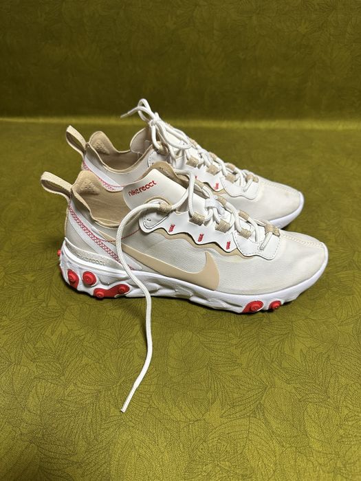 Кроссовки Nike React Element 55 White/Red Original Размер 37.5