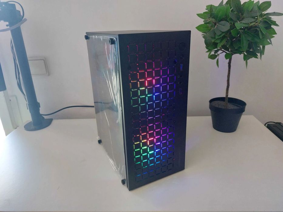 mc-core caixa gaming ultra compacta + 2 ventoinhas rbg!!