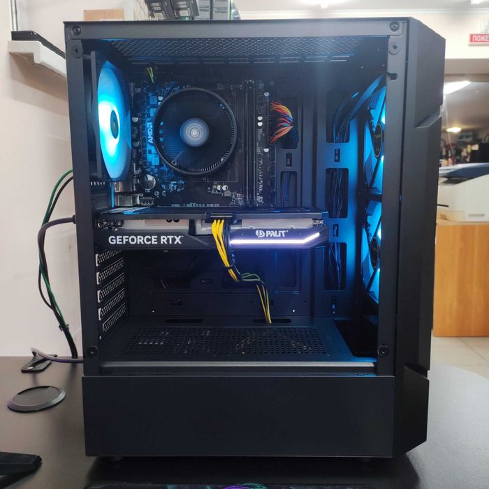 Компютер Новый Ryzen 5 5500, 16GB DDR4, ASUS RTX 4060, SSD 512GB NVMe