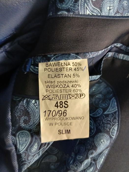 Granatowa marynarka męska slim fit