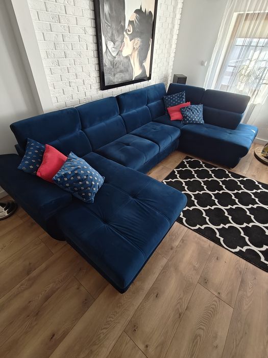 Duży tapicerowany narożnik