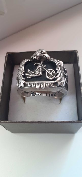 Sygnet-pierścień Harley Davidson Srebro 925 W.20 gram.