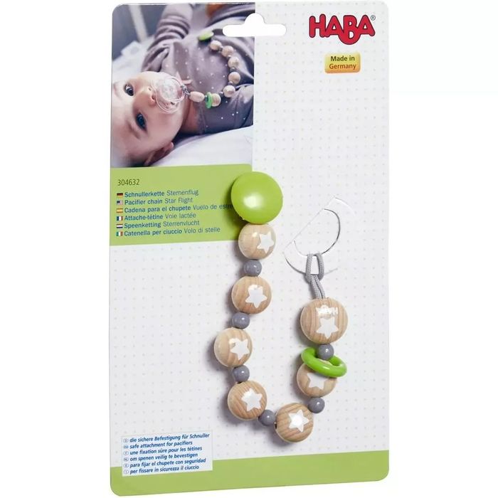 Łańcuszek do smoczka Gwiazdy. HaBa. Nowy Produkt