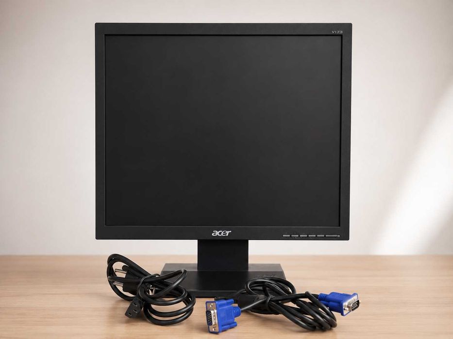Monitor Acer V173 17” LCD VGA DVI 100% sprawny + kable