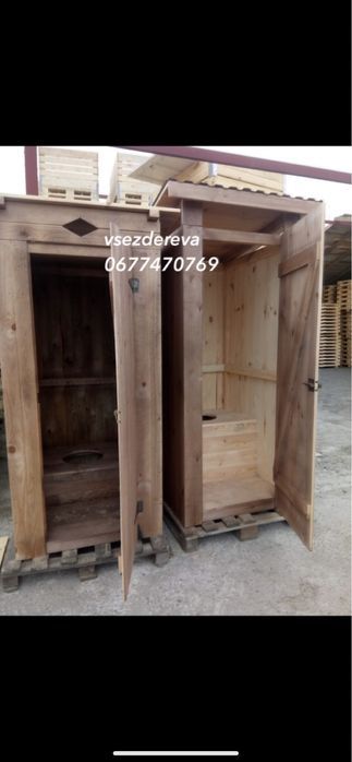 Туалет на дачу. дерев‘яний туалет. Туалет з дерева