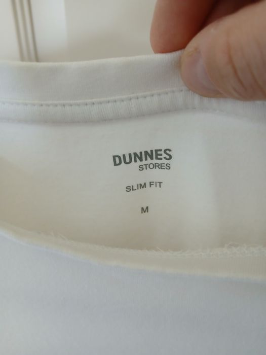 Biały T-shirt męski Dunnes M 38