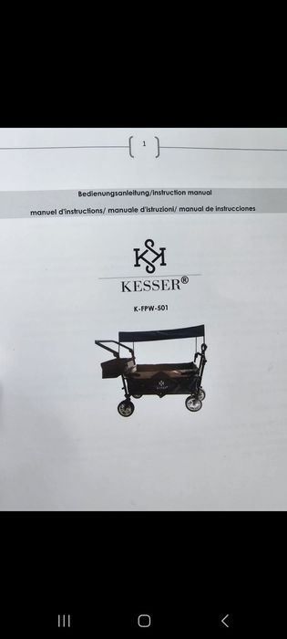 Wózek transportowy KESSER kolor CZARNY