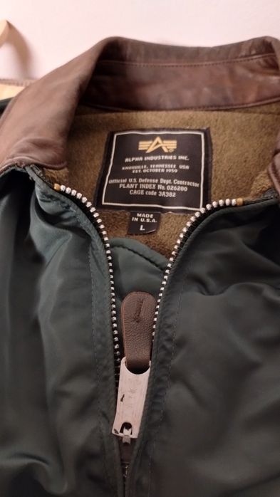 Alpha Industries Breitling Made in USA kurtka wojskowa CWU45 Unikat!