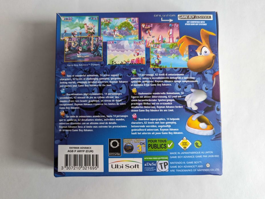 Rayman Advance ORIGINAL Completo - Gameboy Advance