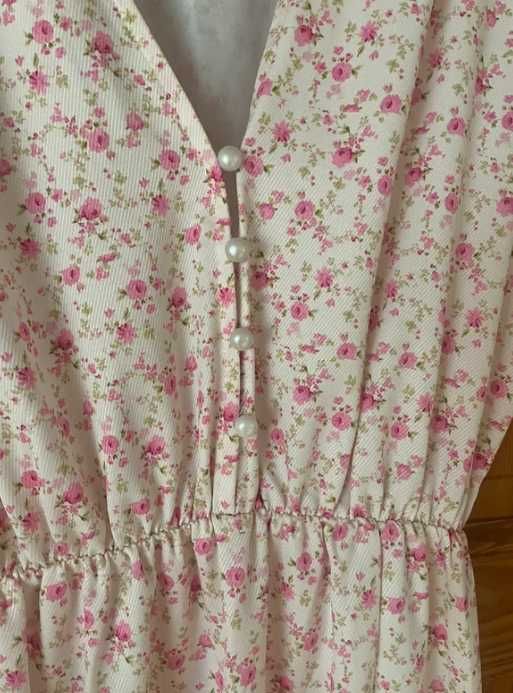 Sukienka midi w kwiatki, S