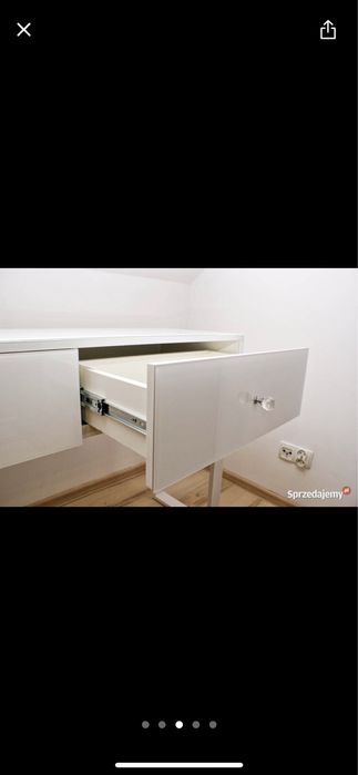 Toaletka biała, lustrzana z lustra, OKAZJA !!!