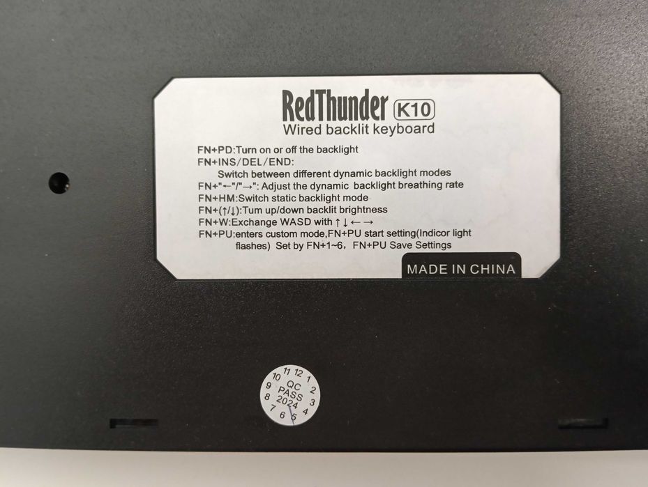 Teclado Red Thunder K10 *Promoção de Verão -25%*