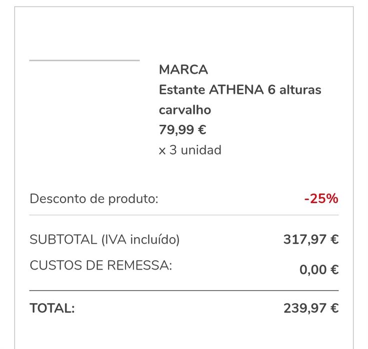 Pack 3 estantes Athena em carvalho  - conforama