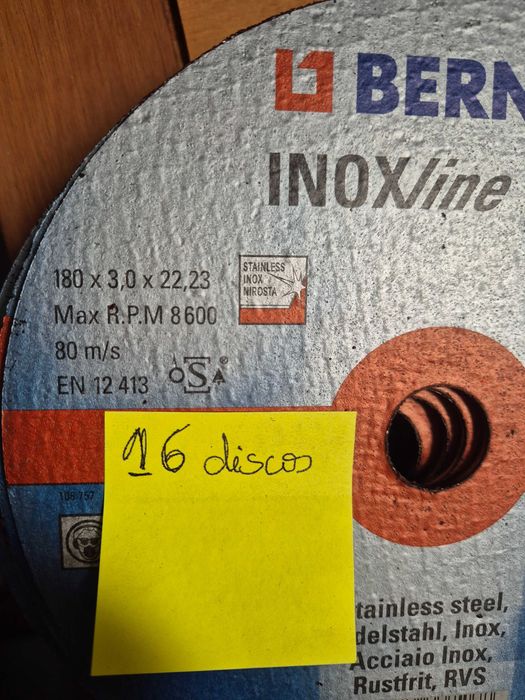 80 Discos BERNER e outros para Metal – NOVOS/nunca usados