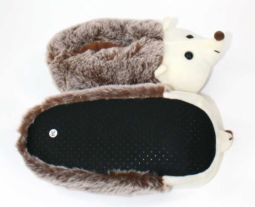 Kapcie pluszowe ciepłe zwierzaki JEŻE jeż na prezent dla dziecka 33