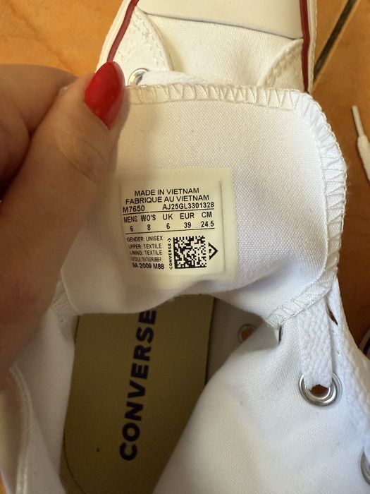 Converse кеди Конверси білі, Розмір 39р НОВІ