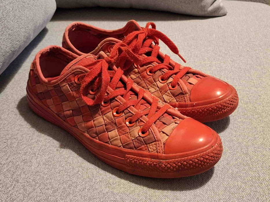 Trampki Converse 41 plecione Czerwone oryginalne używane
