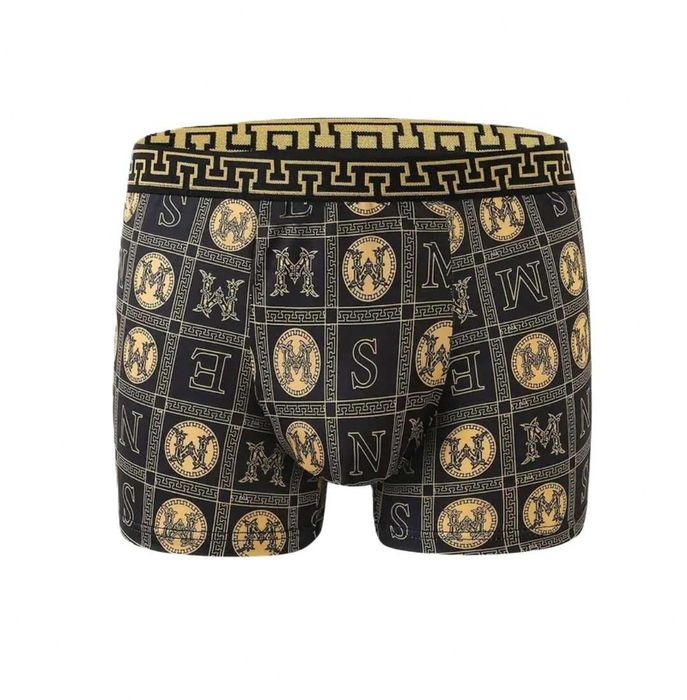 Delikatne bokserki z żółtym wzorem S