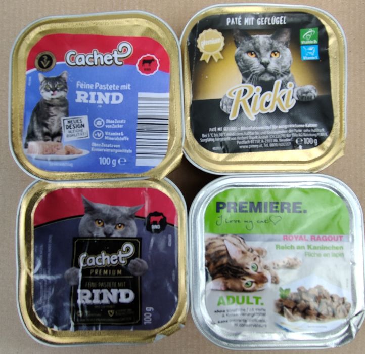 Karma dla kota  tacki 100x100g mix