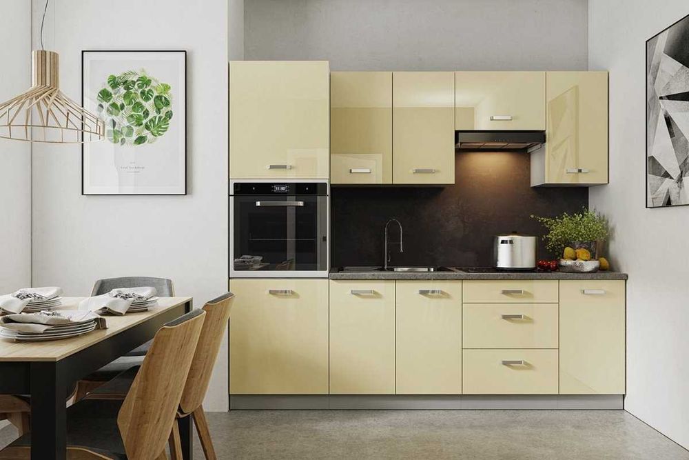 Meble Kuchenne IGA 180cm Kuchnia MDF POŁYSK 3 kolory
